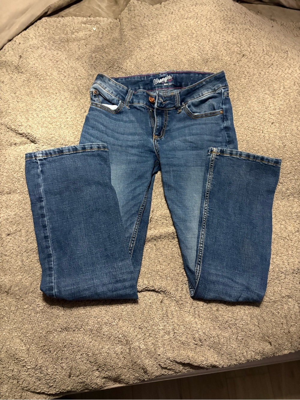 Wrangler Women's Denim Bootcut Jeans in Medium Blue